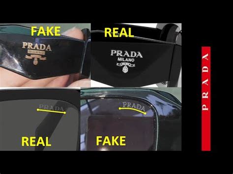 Real vs Fake Prada Sunglass. how to spot counterfeit Prada 